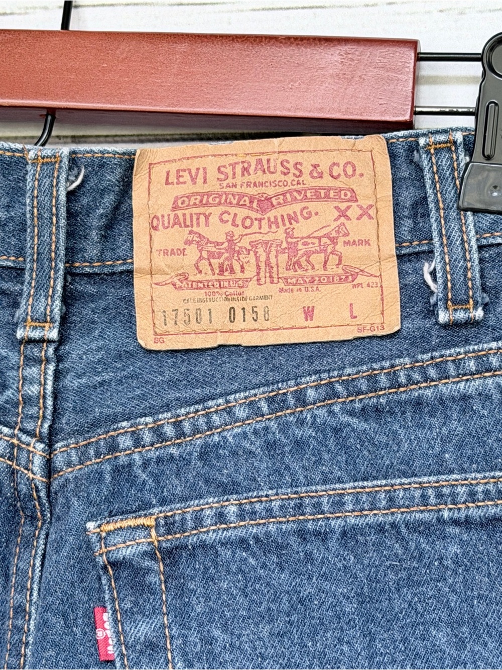 Vintage Levi's 501 High Rise Straight Leg Jeans - Made in USA - Size 5 - Picture 5 of 5